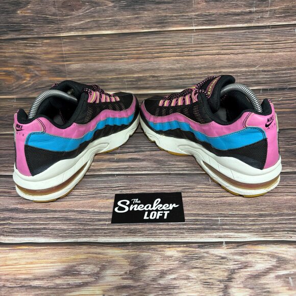 Nike Air Max 95 2013 Women's Black Volt Ice Red Violet Athletic Shoes Size 8.5 - Picture 5 of 8